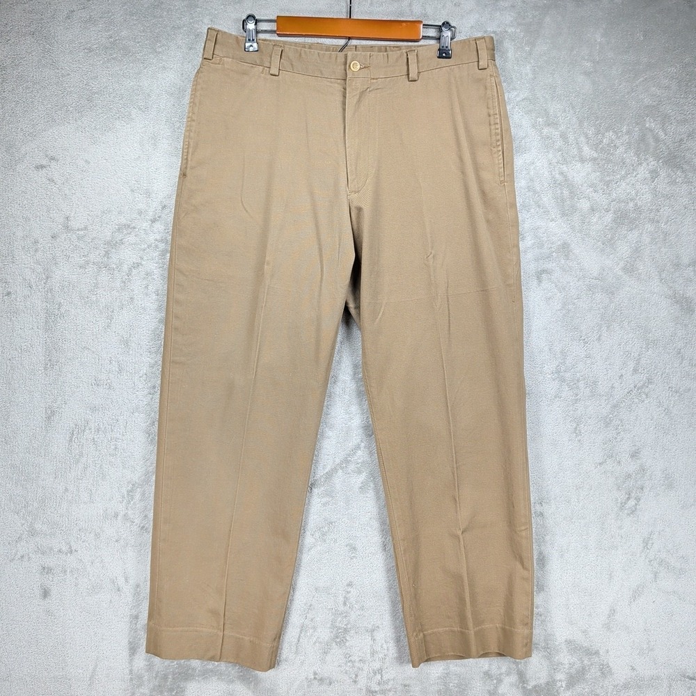 Bills Khakis Pants M2 Men Sz 36 (Actual 36x28) Brown Chino Straight Leg Cuffed